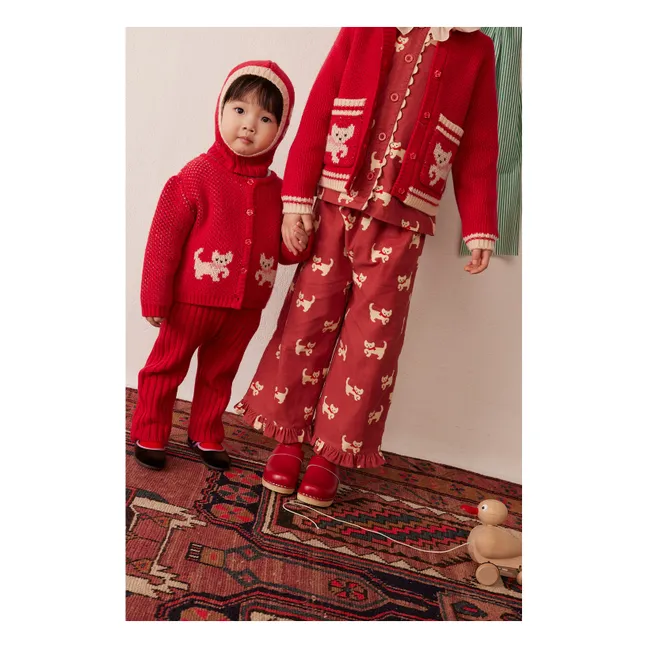 Cagoule Pinguin Chat Bébé | Rouge