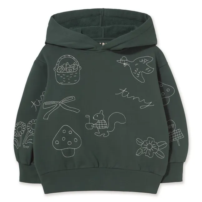 Sweat Champignons Coton Bio | Vert