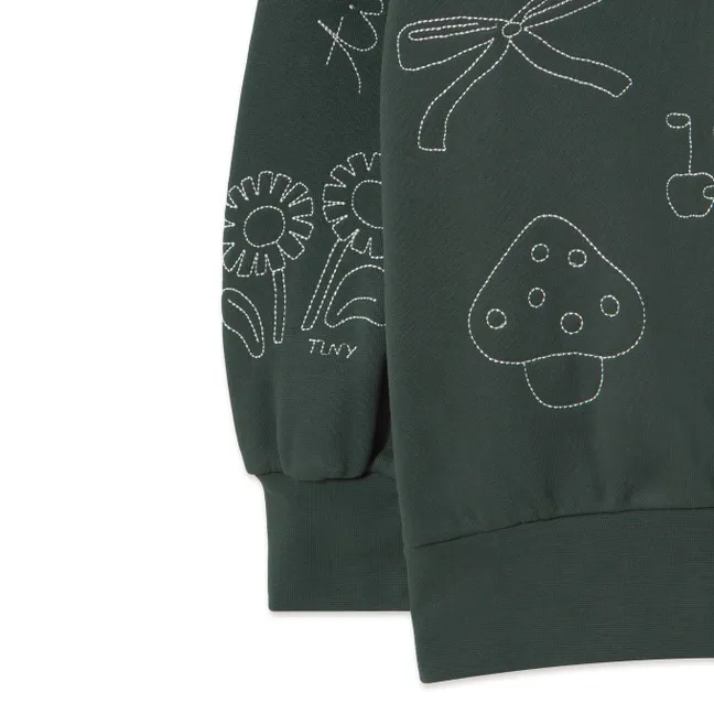 Sweat Champignons Coton Bio | Vert