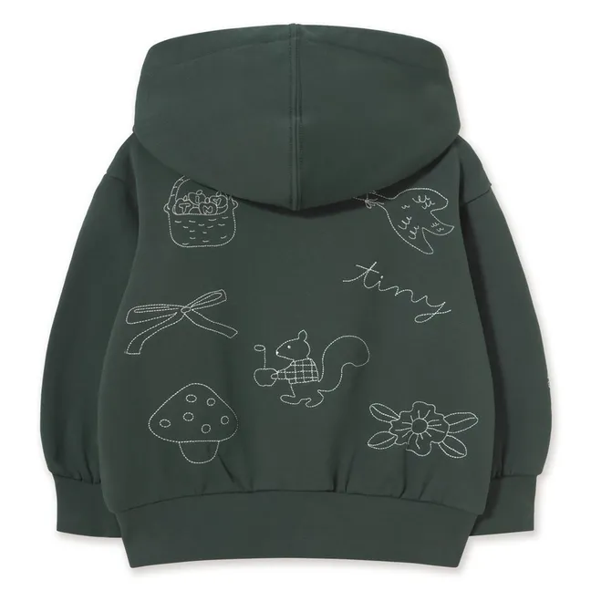 Sweat Champignons Coton Bio | Vert