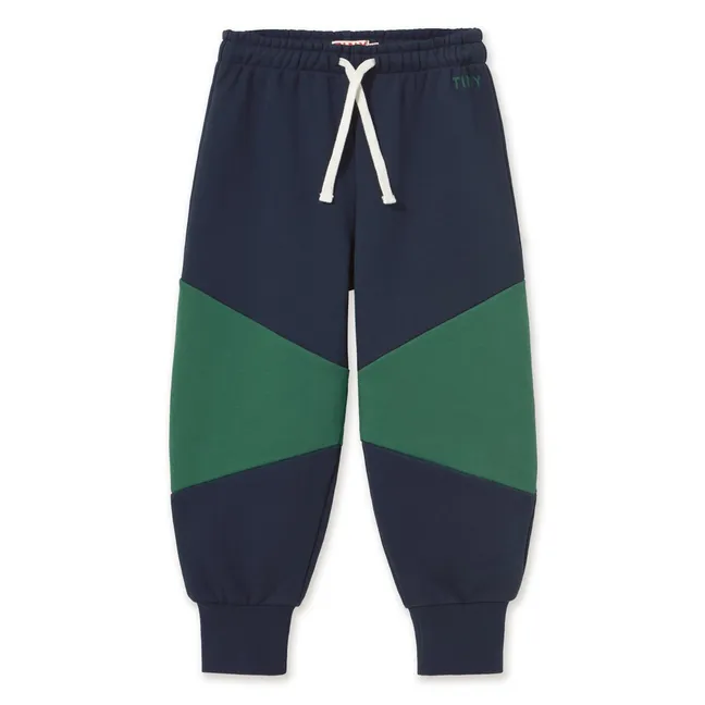 Jogger Colorblock Coton Bio | Bleu marine
