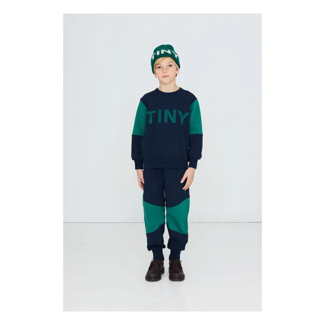 Jogger Colorblock Coton Bio | Bleu marine