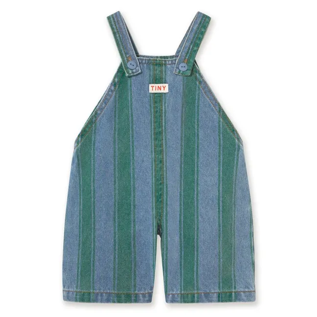 Salopette Rayée Denim | Bleu