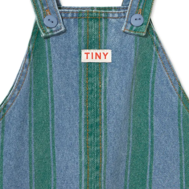 Salopette Rayée Denim | Bleu