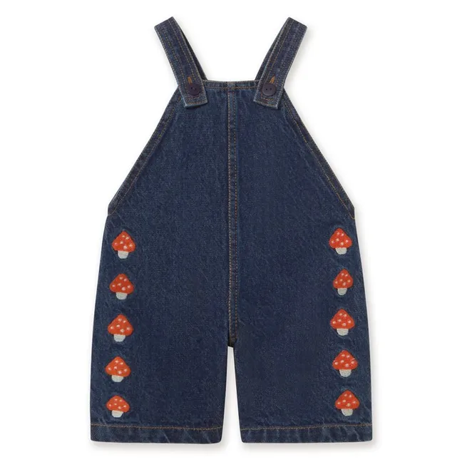 Salopette Champignons Denim | Bleu foncé
