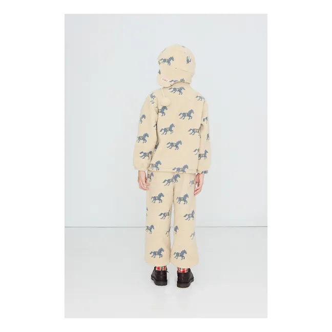 Jogger Façon Sherpa Chevaux | Crème
