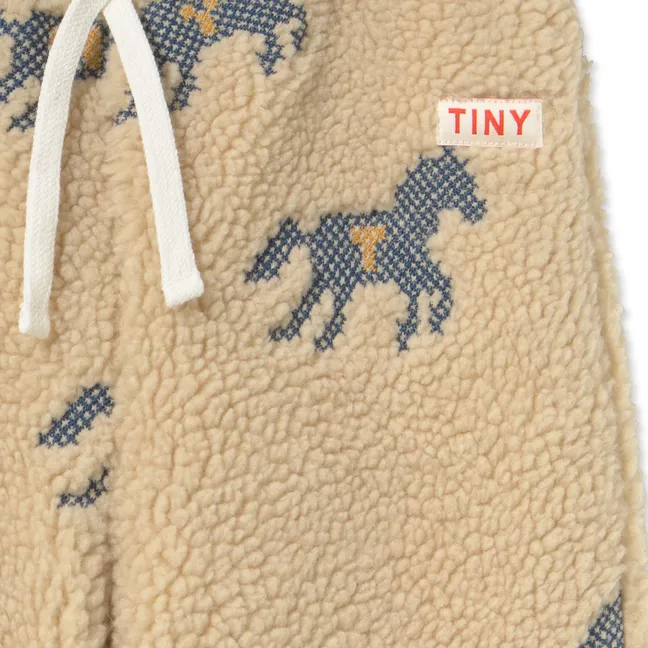 Jogger Façon Sherpa Chevaux | Crème
