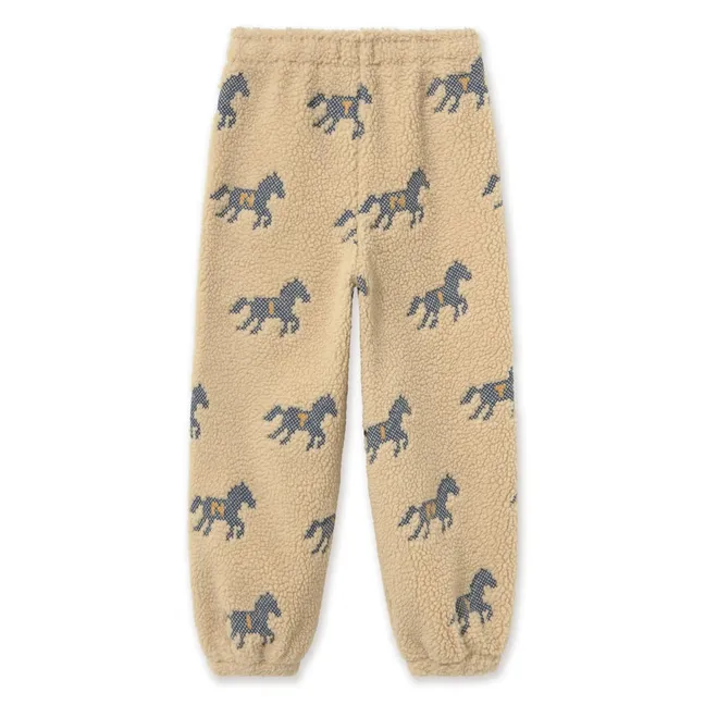 Jogger Façon Sherpa Chevaux | Crème