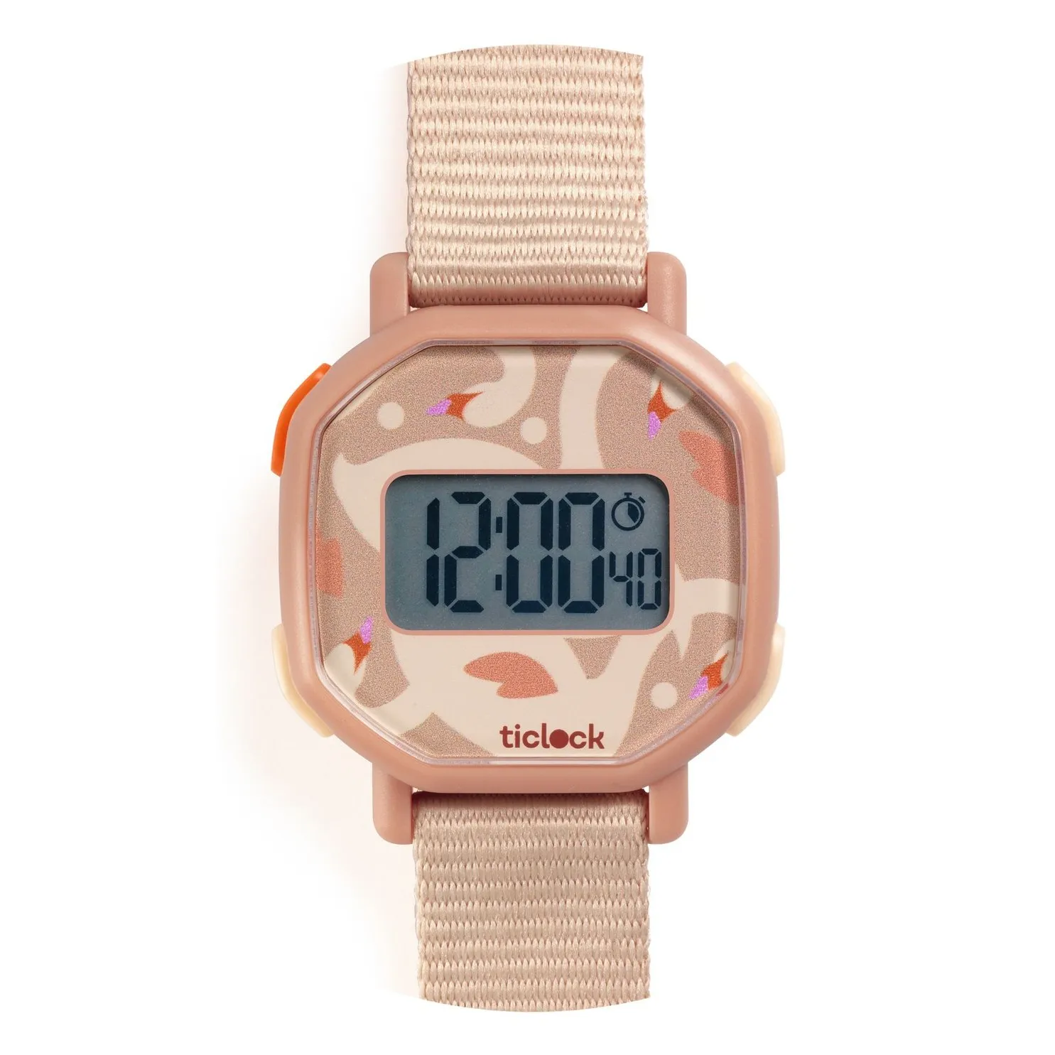 Djeco Pink Ticlock - Poetic Swans Digital Watch