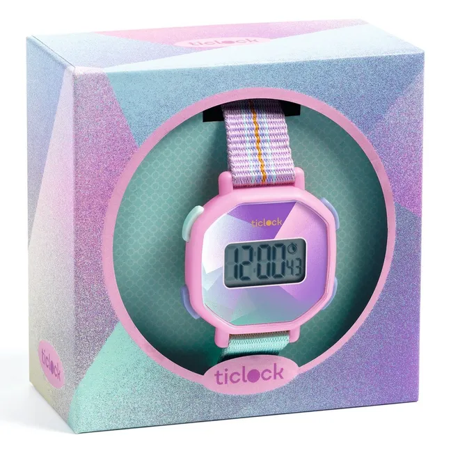 TICLOCK - Purple Prisma Digital Watch