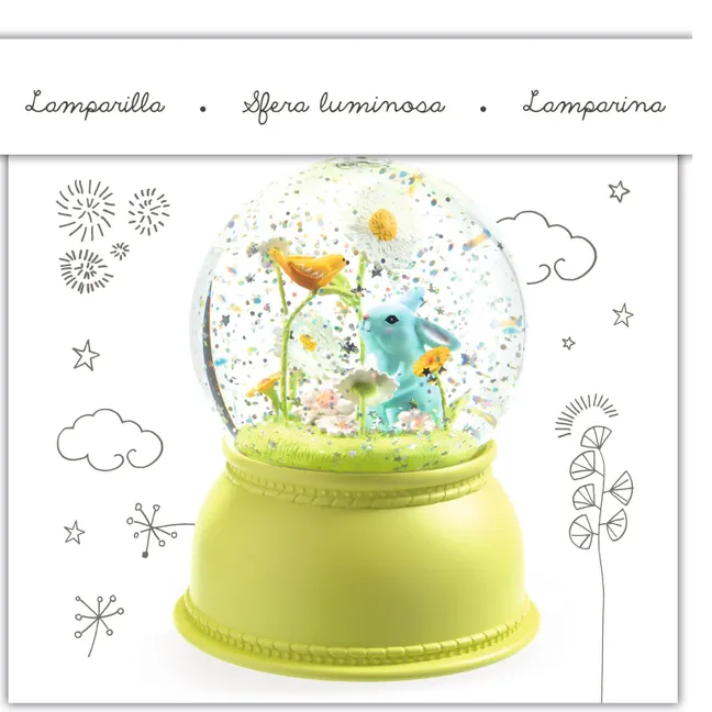Rabbit Snow Globe Night Light