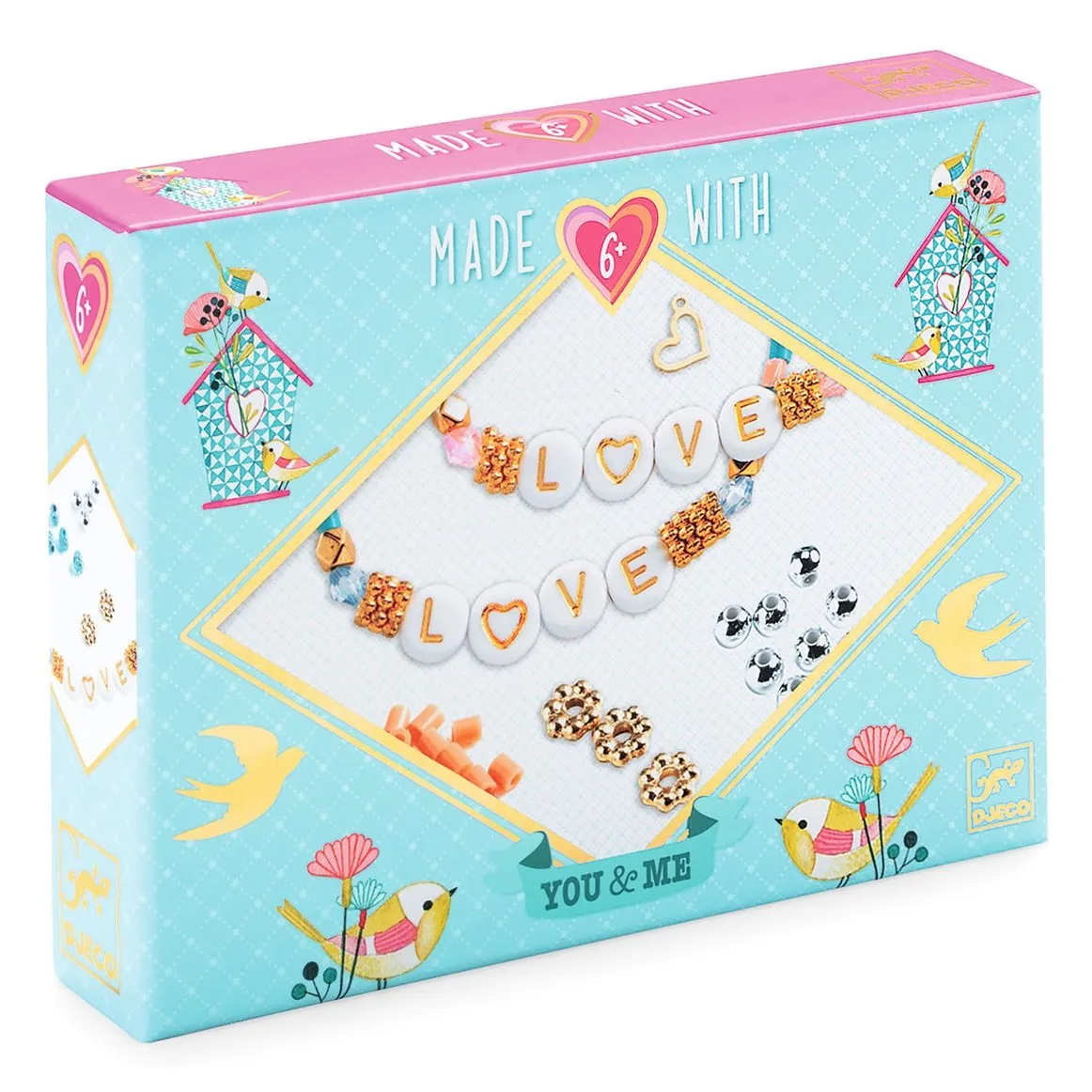 Djeco Multicoloured Diy Kit - Love Bracelets