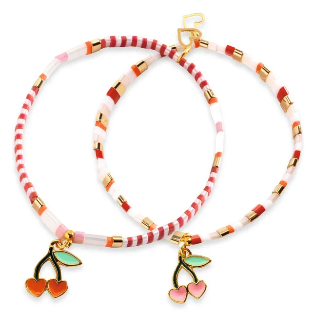 Bastelset – Tila-Armbänder mit Kirschen