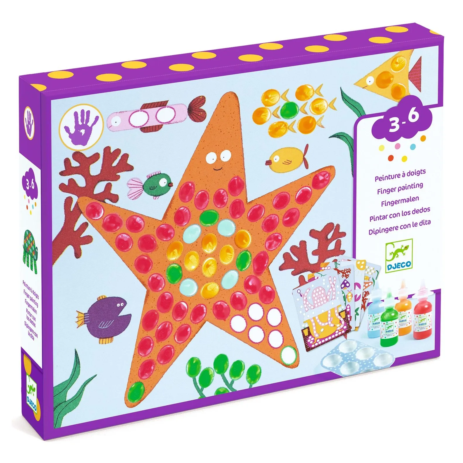 Peinture à doigts - Pois et poissons- Image produit n°0