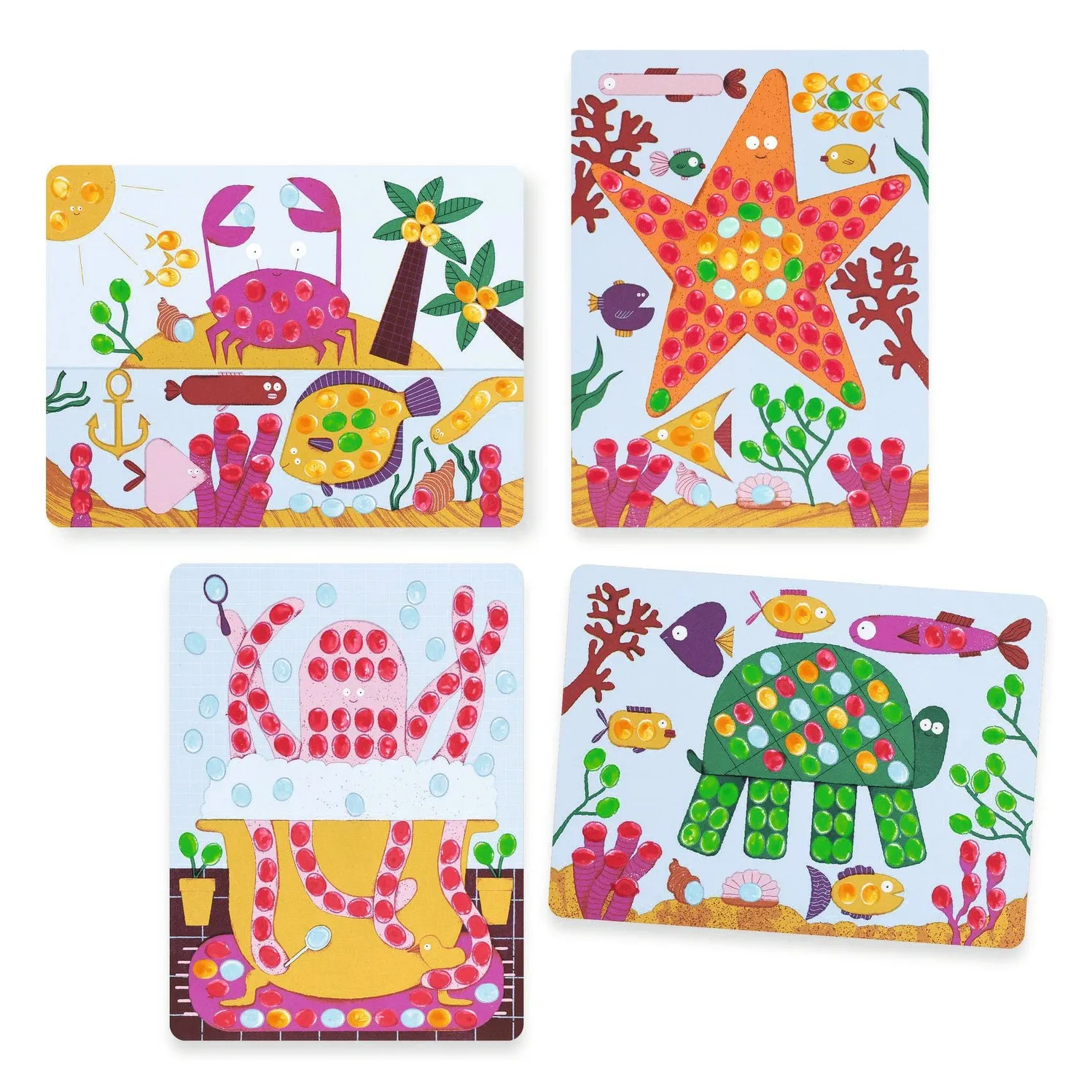 Peinture à doigts - Pois et poissons- Image produit n°1