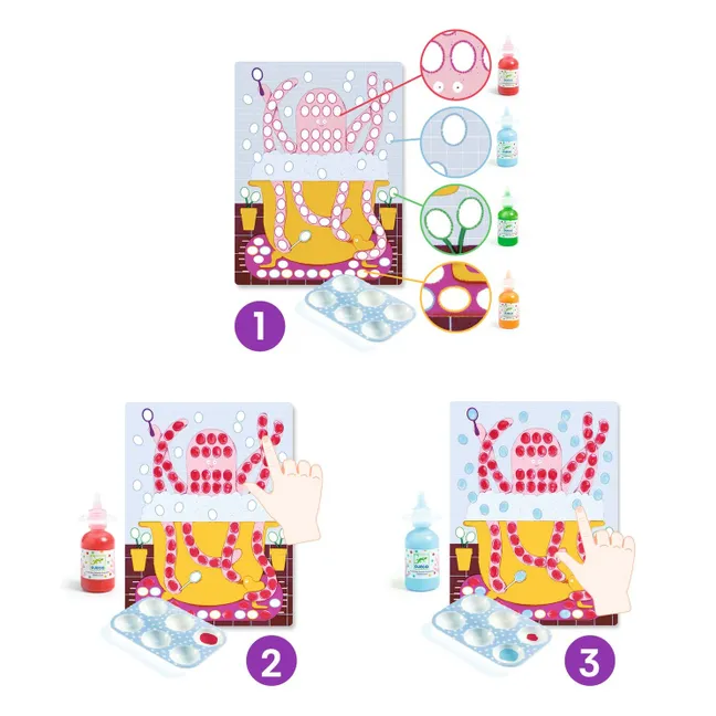 Finger Painting - Polka Dots and Fish