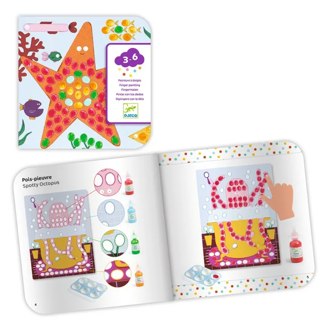 Finger Painting - Polka Dots and Fish