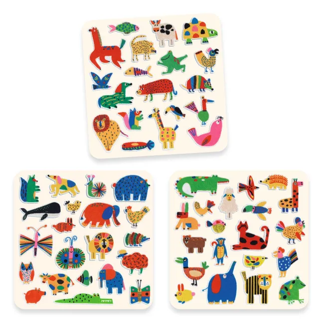 60 felt stickers - Animals everywhere!