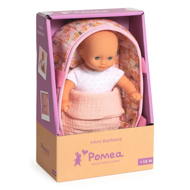 POMEA - Mini Barbara Doll and Her Cradle