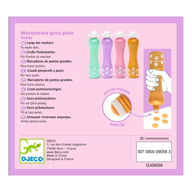 Foam Markers for Kids - Pearly