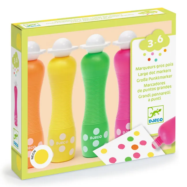 Foam Markers for Kids - Neon