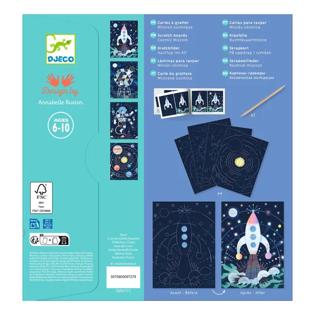 Cartes à gratter - Mission cosmique