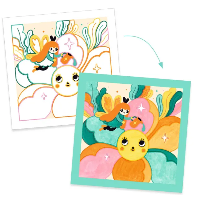 Cartes à peindre - Jardin Féérique