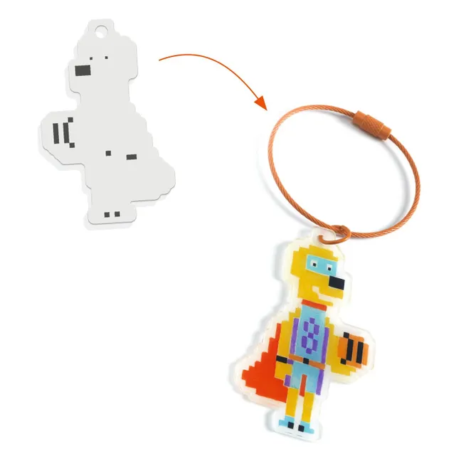 Kit DIY - Portes clés Héros Pixel art