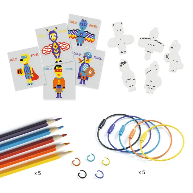 Kit DIY - Portes clés Héros Pixel art