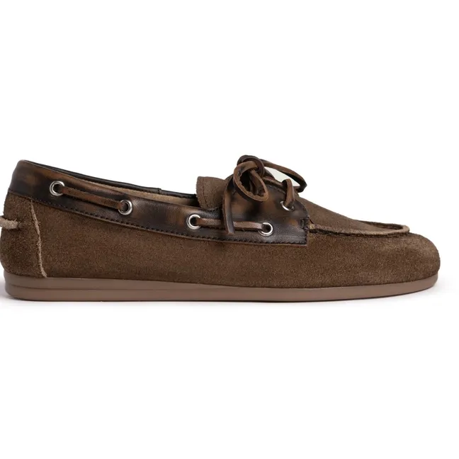 Chaussures Bateau Suède | Café