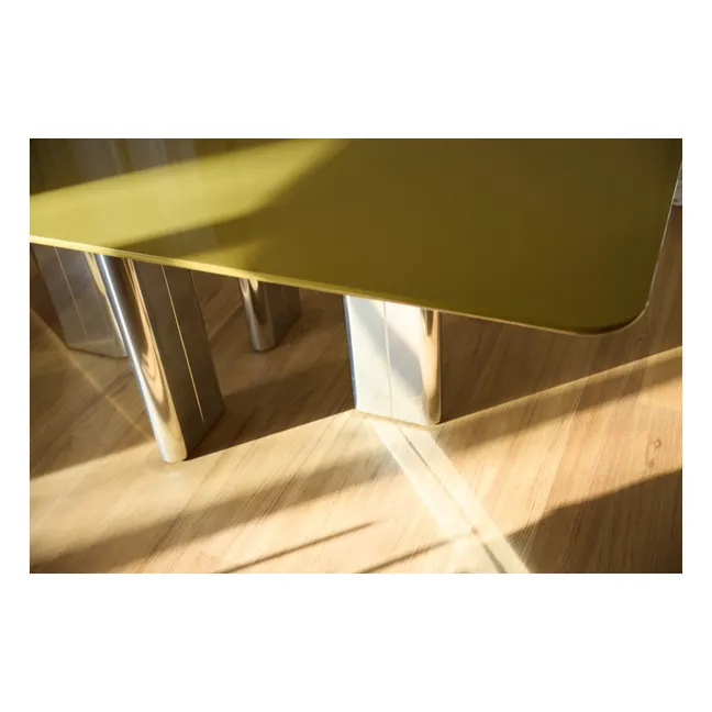 Table à manger en bois laqué Chrysoline  | Ambre