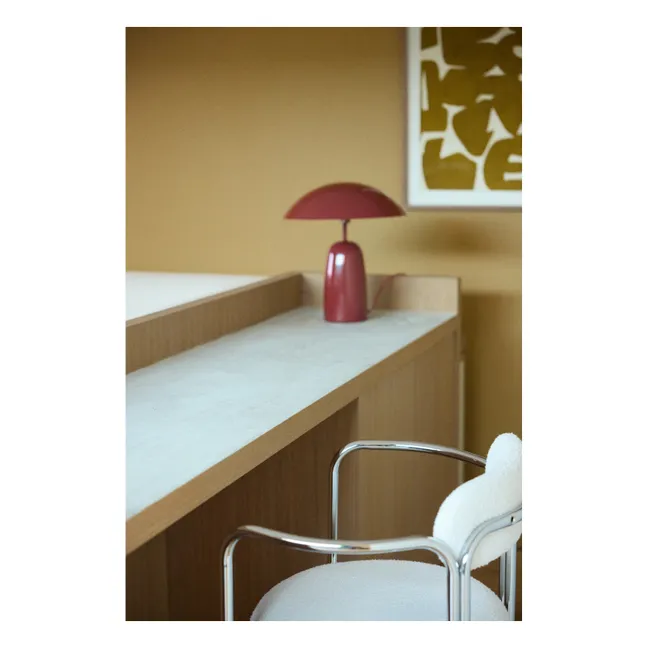 Chaise en bouclette et acier chromé Hortense | Crème