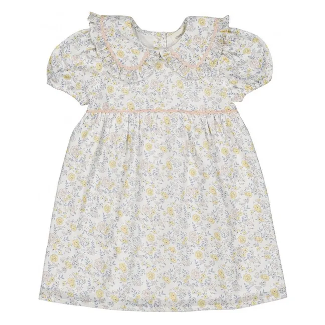 Robe Henrietta Fleurie | Blanc