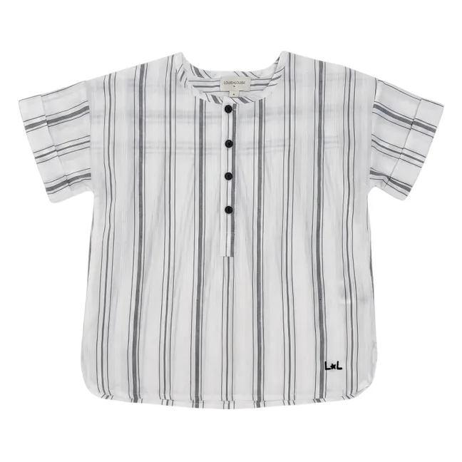 Striped Kurta by Saul | Black