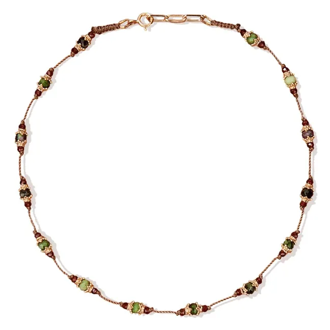 Collier Sriphala Zoïsite et Grenat | Vert