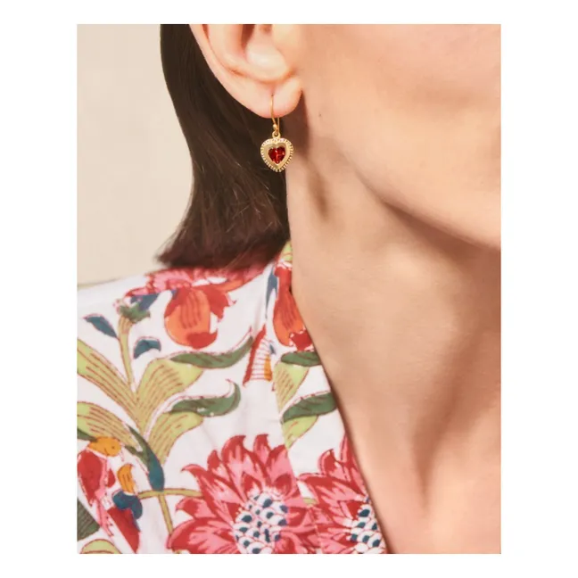 Boucle d'Oreille Gini Grenat | Grenat