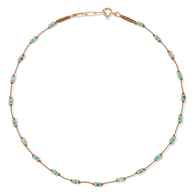 Collier Lotus Turquoise | Bleu