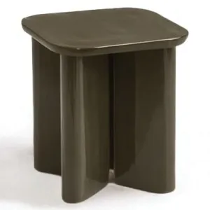 Table d'appoint en bois laqué Garance | Khaki