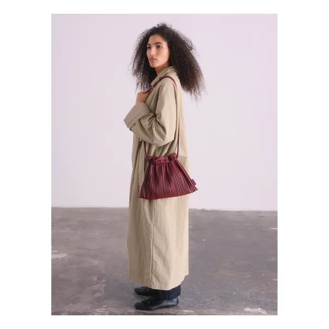 Sac Shell Cuir Vegan | Rouge cerise