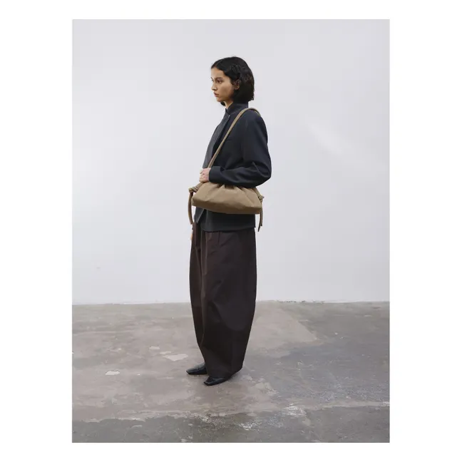 Sac Dumpling Suède | Marron clair 