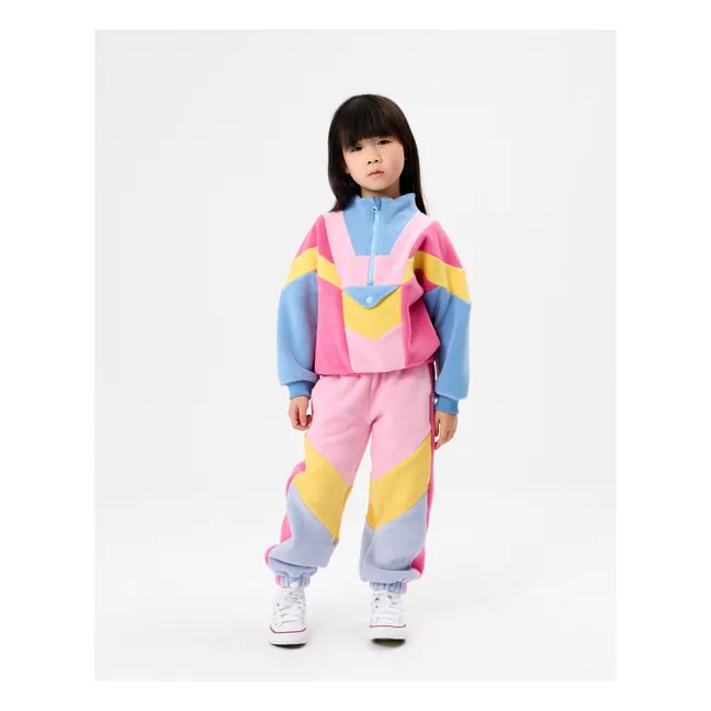 Jogger Polaire Colorblock | Rose