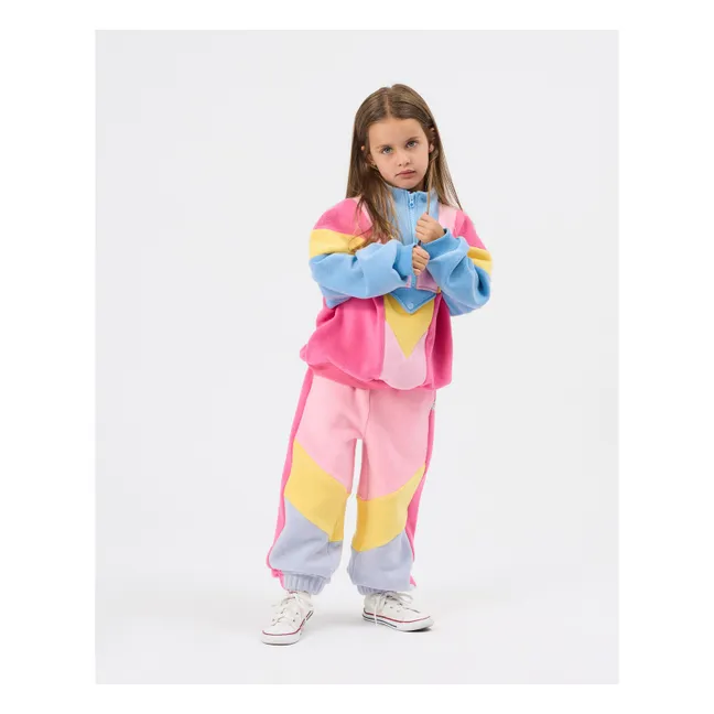 Jogger Polaire Colorblock | Rose