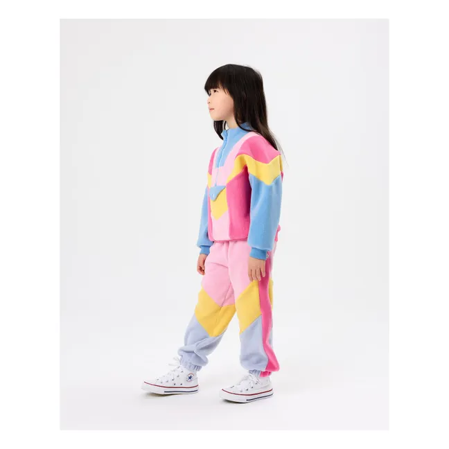 Jogger Polaire Colorblock | Rose