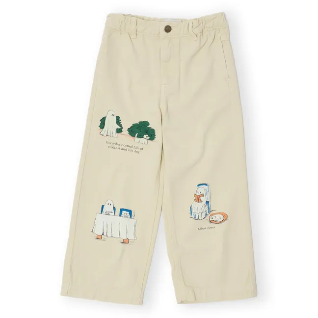 Pantalon Fantômes Twill Coton Bio | Ecru