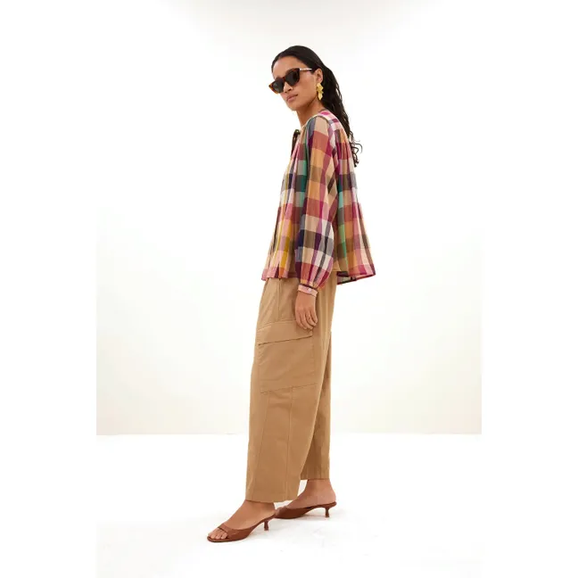 Blusa de algodón ecológico Nyka | Ocre