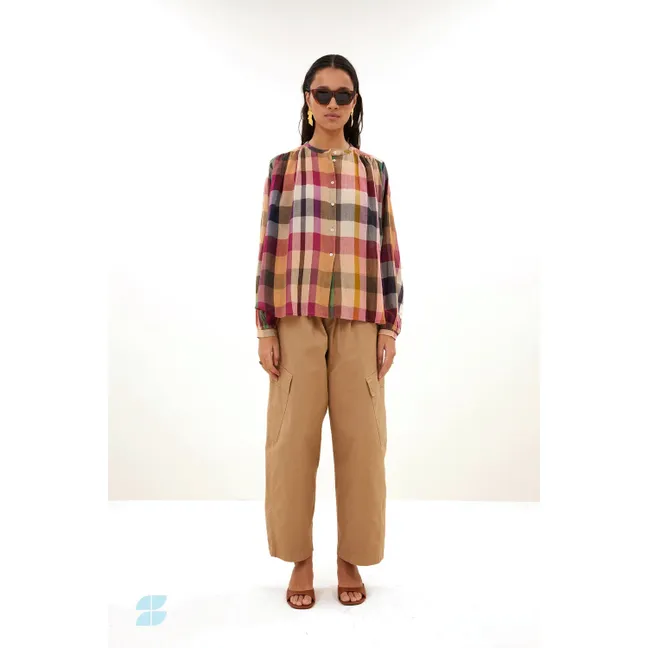 Blusa de algodón ecológico Nyka | Ocre