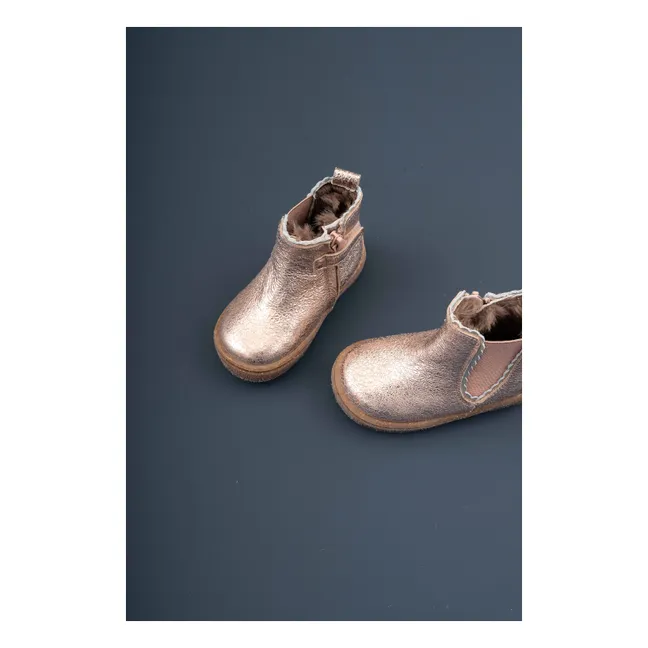 Siggi Lamb Ankle Boots | Pink