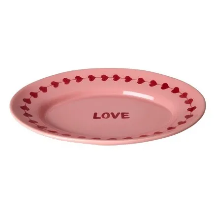 Plat en Céramique Love | Rose