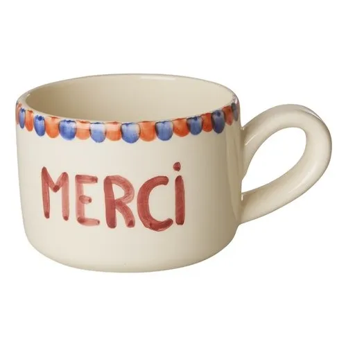 Tasse en Céramique Merci | Ecru