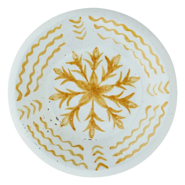 Plateau en terre cuite | Jaune